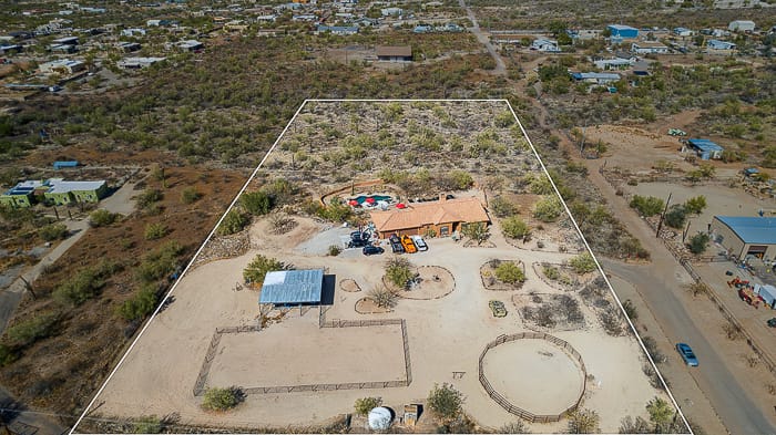 Drone Photos with Property Lines marked