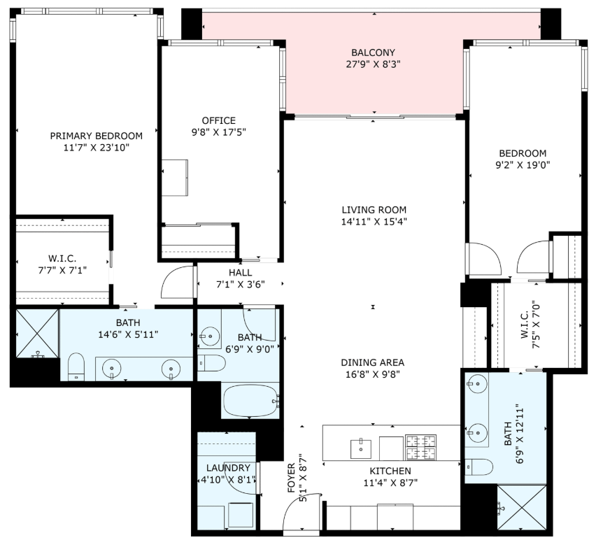 2D Floor Plan Marketing CubiCasa Sample by Snap2Close Real Estate Photography