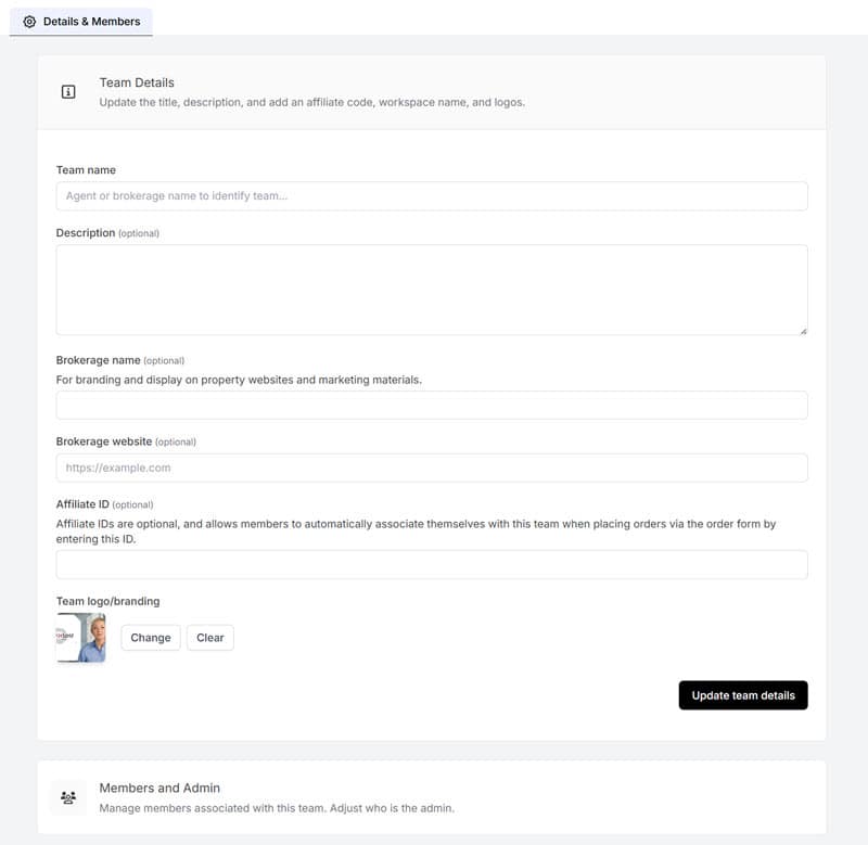 Team Details and Members