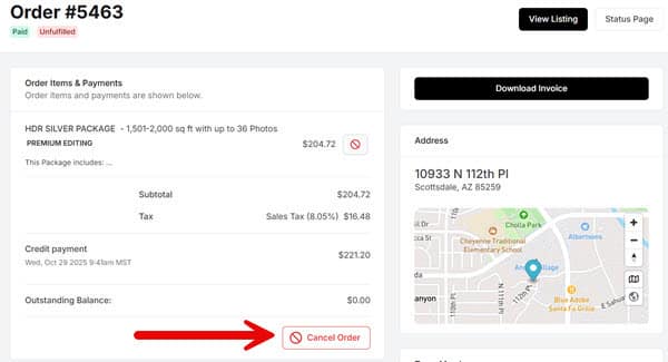 Cancelling a Real Estate Photography Photoshoot