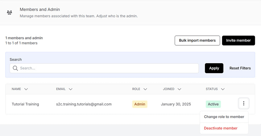 snap2close team members and admin