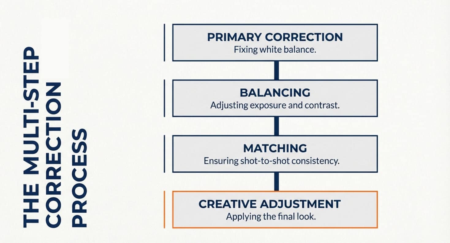 Video Clips Multi-Step Correction Process