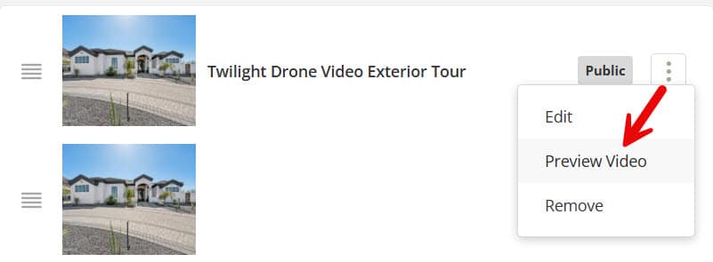 Preview video on FlexMLS