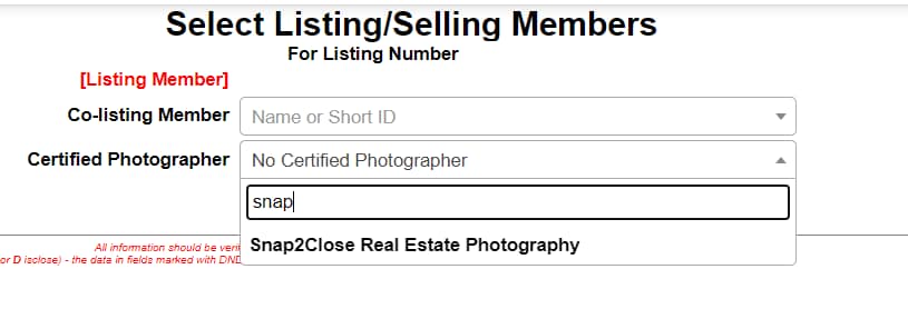 Adding Snap2Close Real Estate Photography as your Certified Photographer in ARMLS