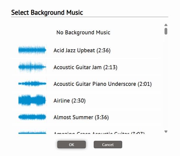 Select Background Music