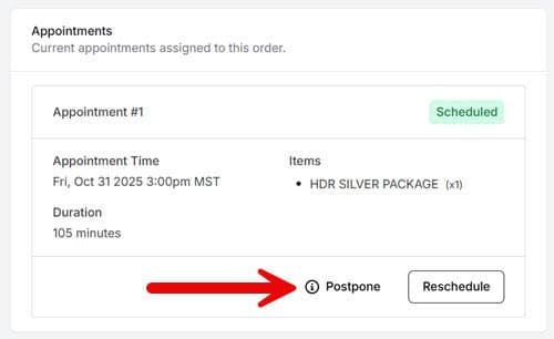 Postponing a real estate photography photoshoot