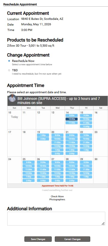 Postponing or Rescheduling Photoshoots