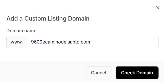Marketing-Property Website - Check Domain
