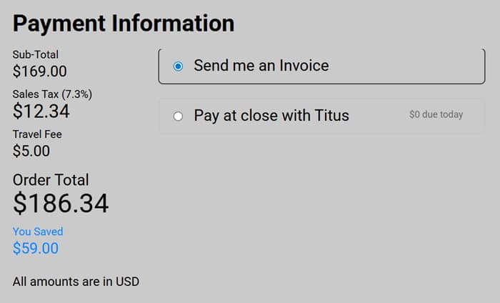Amount Due Today