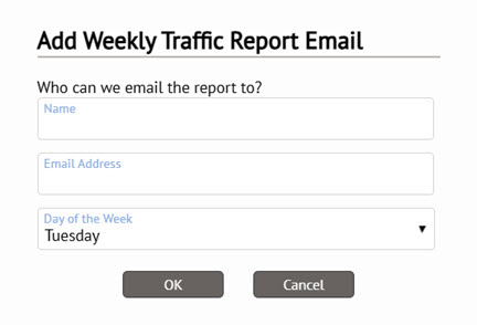 Add weekly traffic reports