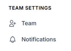Team Settings
