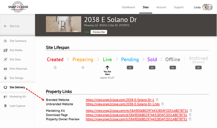 Site Delivery Websitew